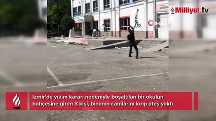 İzmir'de okul bahçesinde skandal görüntü! Kimlikleri tespit edildi