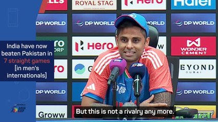 India v Pakistan 'is not a rivalry any more' - Suryakumar