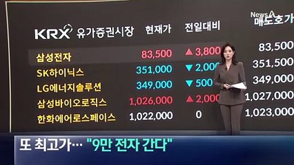 삼성전자 또 최고가…“9만 전자 간다”