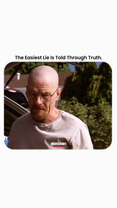 Sometimes the deadliest lie is just the truth with a little twist, Walter mastered that art. 🧪  #glamsham #breakingbad #walterwhite #heisenberg #truth #lies #tvgenius #iconiclines  glamsham, breaking bad, walter white, heisenberg, truth, lies, tv genius,