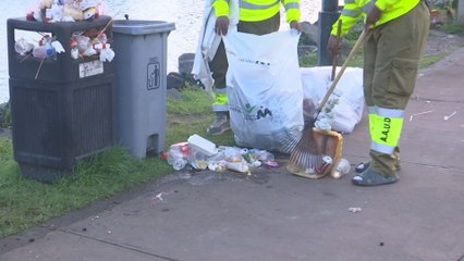 Amador amanece colmado de basura tras actividades del fin de semana