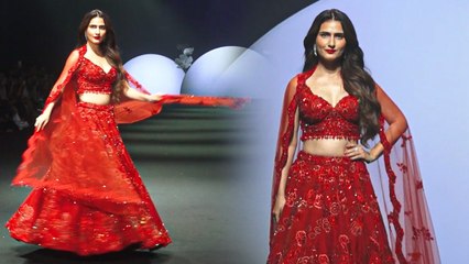 The Global India Couture Week: Fatima Sana Shaikh's Red Ravishing Ethnic Avatar For Her Ramp Walk!