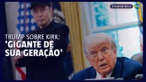 Trump e Elon Musk fazem tributo a Charlie Kirk diante de milhares de apoiadores