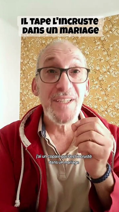 Il tape l'incruste à un mariage 😜 #rire #humour #comique #mariage #invité #parasite #profiteur