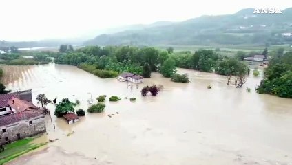 Maltempo, esondato il fiume Bormida