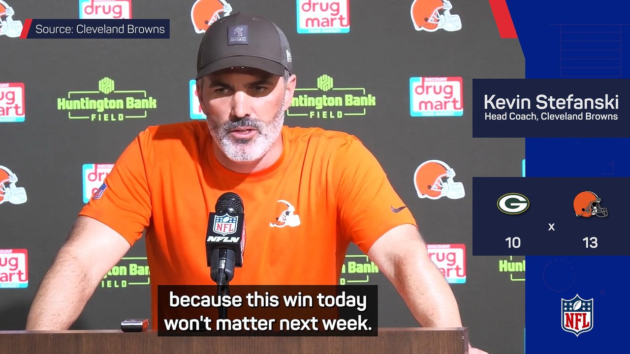 Stefanski shares the harsh reality of the Browns' first NFL win of the season