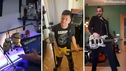 🥁@LosMonosVoladoresdelSrBurns Monos Bailando Solos Dancing with myself 👉 Billy Idol DRUM COVER