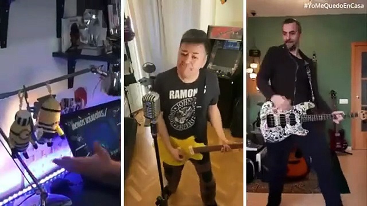 🥁@LosMonosVoladoresdelSrBurns Monos Bailando Solos Dancing with myself 👉 Billy Idol DRUM COVER