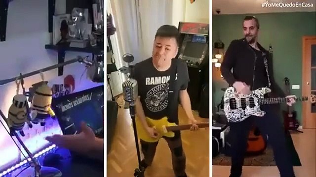 🥁@LosMonosVoladoresdelSrBurns Monos Bailando Solos Dancing with myself 👉 Billy Idol DRUM COVER [1]