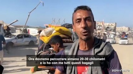 Sfollati palestinesi in fuga: moriamo ogni giorno un milione di volte