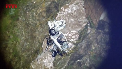 El coche de la tragedia de Mediona, arrastrado por una crecida impresionante