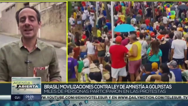 Brasileños marchan contra la ley de amnistía a golpistas