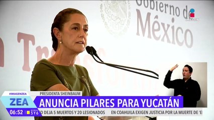 Claudia Sheinbaum anuncia la construcción de los Pilares para Yucatán