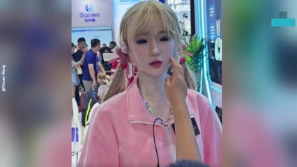 Lifelike Robot Faces Steal the Show at Futuristic Expo