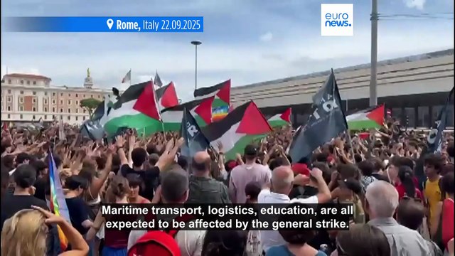 Thousands strike across Italy in solidarity with Palestinians in Gaza, causing widespread disruption