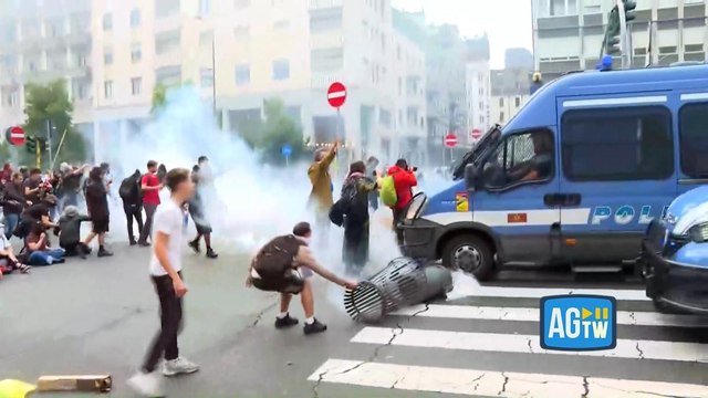 Guerriglia urbana in stazione centrale a Milano, gli scontri con le forze dell’ordine: il video