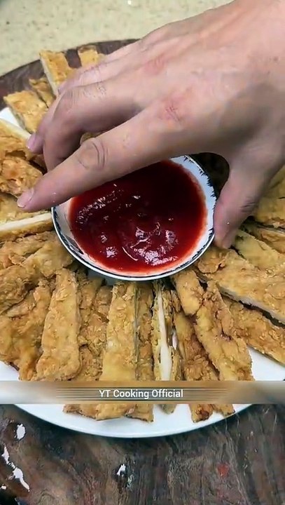 Veg KFC Mushroom 🍄  क्रिस्पी और टेस्टी किंग ऑयस्टर मशरूम  KFC Style  #shorts #recipe #food