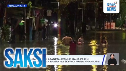 Ilang bahagi ng Araneta Avenue, baha pa rin; Mga residente, sa rampa ng skyway muna nananatili | Saksi