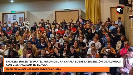 Alem: docentes participaron de una charla sobre la inserción de alumnos con discapacidad en el aula