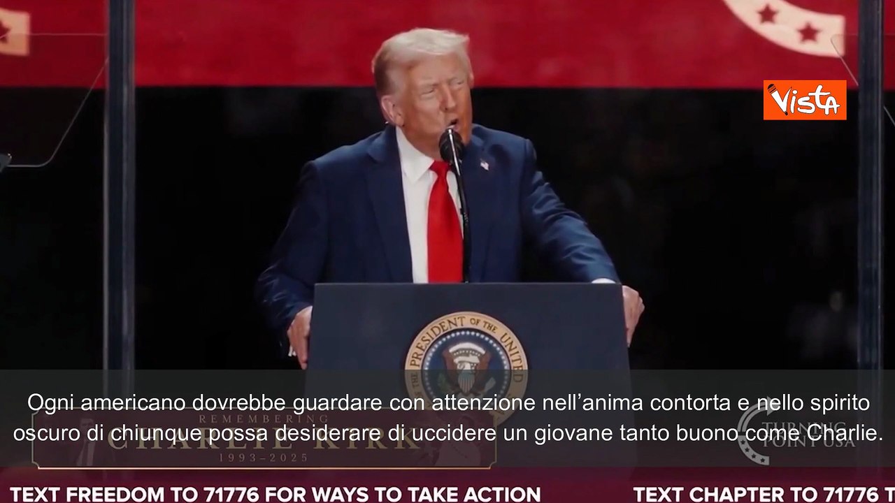 Trump: "L'assassinio di Charlie Kirk è stato un...