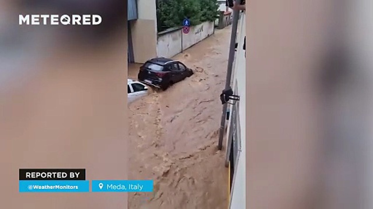 Severe flooding in Lombardy, Italy. Firefighters have carried out hundreds of operations