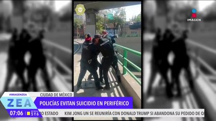 Policías de la CDMX evitan suicidio en Periférico Sur
