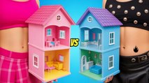 Astuces d'organisation pour petites maisons de poupées ! Défi Alt vs Soft 💰 par 123GO!