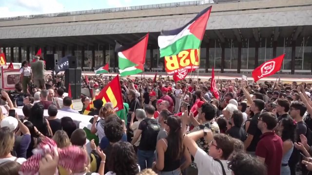 이탈리아 전역 팔레스타인 지지 시위...경찰과 충돌 / YTN