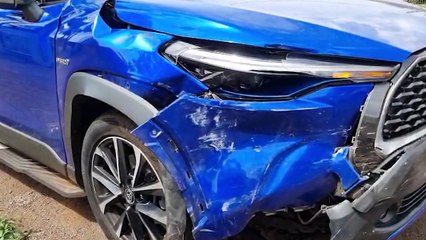 Acidente entre Montana e Corolla Cross é registrado no Maria Luiza