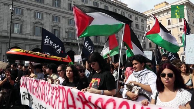 Manifestaciones y huelgas en Italia para denunciar la ofensiva israelí en Gaza