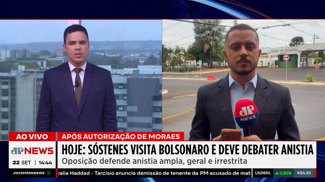 Sóstenes Cavalcante visita Jair Bolsonaro para debater futuro da anistia | TEMPO REAL