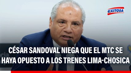 César Sandoval niega que el MTC se haya opuesto a los trenes Lima-Chosica: "Jamás"