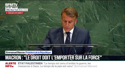 "Rien, rien ne justifie plus la poursuite de la guerre à Gaza", fustige Emmanuel Macron