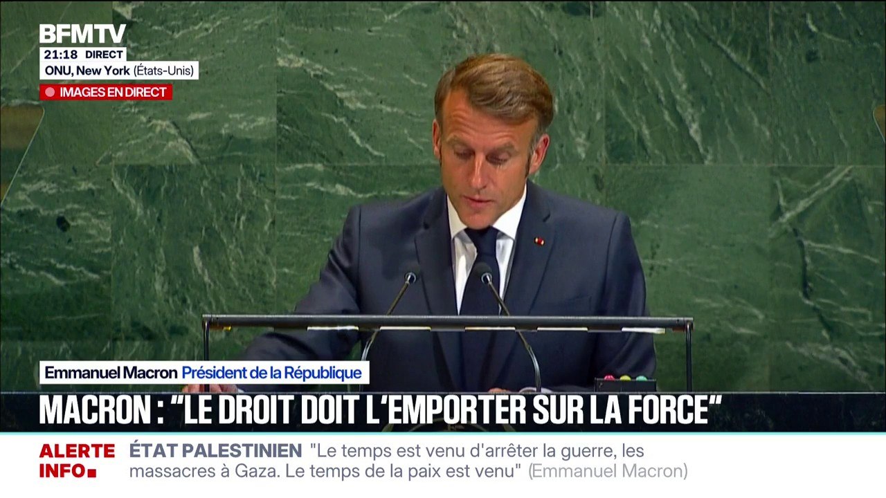 "Rien, rien ne justifie plus la poursuite de la guerre à Gaza", fustige Emmanuel Macron