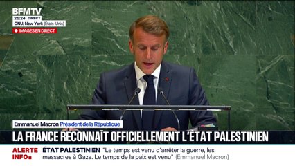 "Cette reconnaissance de l'État de Palestine est une défaite pour le Hamas", affirme Emmanuel Macron
