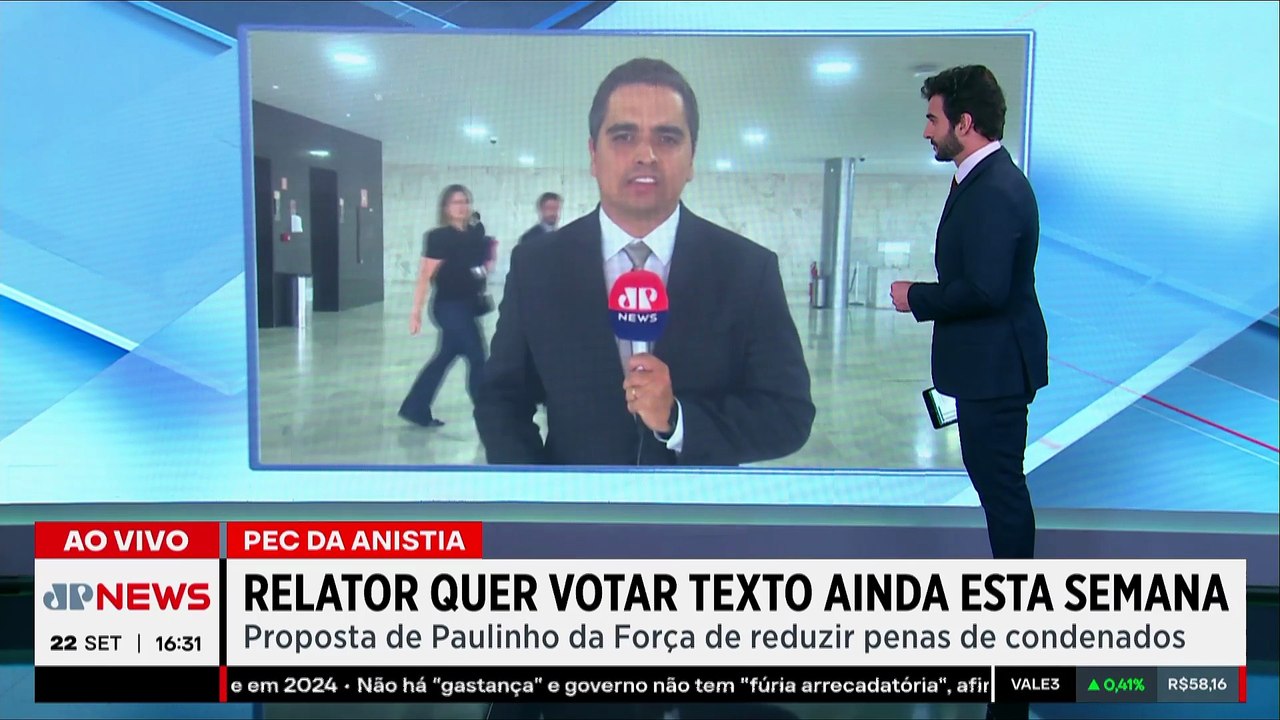 PL da Anistia: Relator quer acelerar votação do projeto