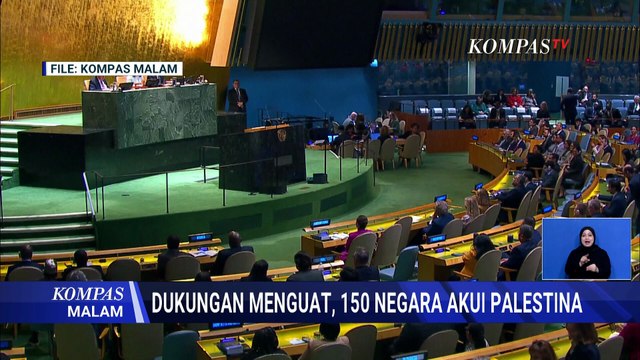 150 Negara Akui Palestina Termasuk Inggris-Australia, Dukungan Menguat di PBB | KOMPAS MALAM