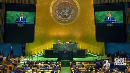 SON DAKİKA HABERİ: Macron BM Genel Kurulu'nda duyurdu: Fransa Filistin'i resmen tanıdı