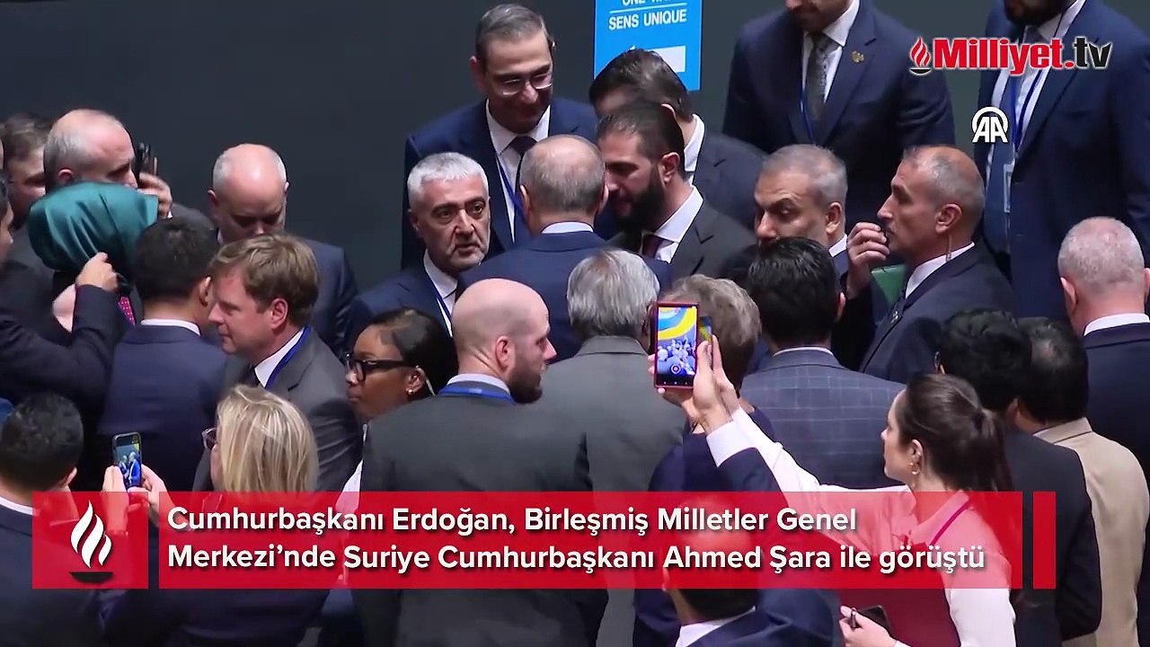 Cumhurbaşkanı Erdoğan, Birleşmiş Milletler Genel Merkezi’nde Suriye Cumhurbaşkanı Ahmed Şara ile görüştü