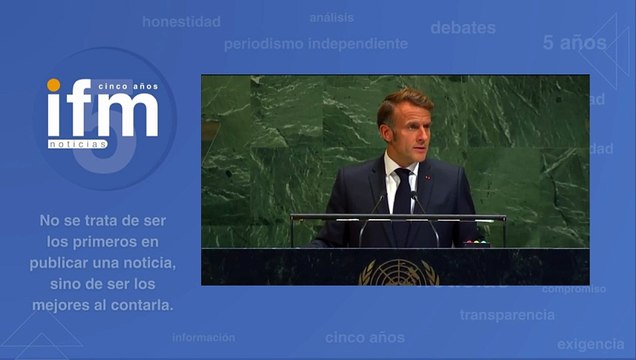 El presidente Emmanuel Macron reconoció oficialmente al Estado de Palestina desde la Asamblea General de Naciones Unidas