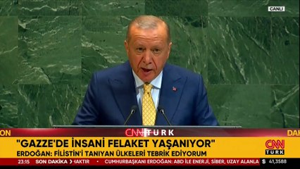 SON DAKİKA HABERİ: Cumhurbaşkanı Erdoğan BM Genel Kurulu'nda konuştu: Gazze'de insani felaket yaşanıyor