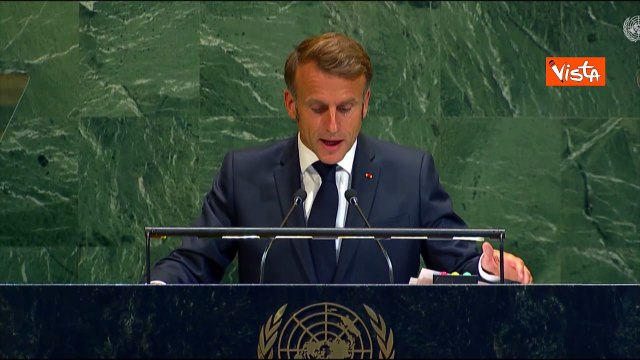 Abu Mazen in videoconferenza applaude Macron per riconoscimento Palestina all'Assemblea dell'Onu