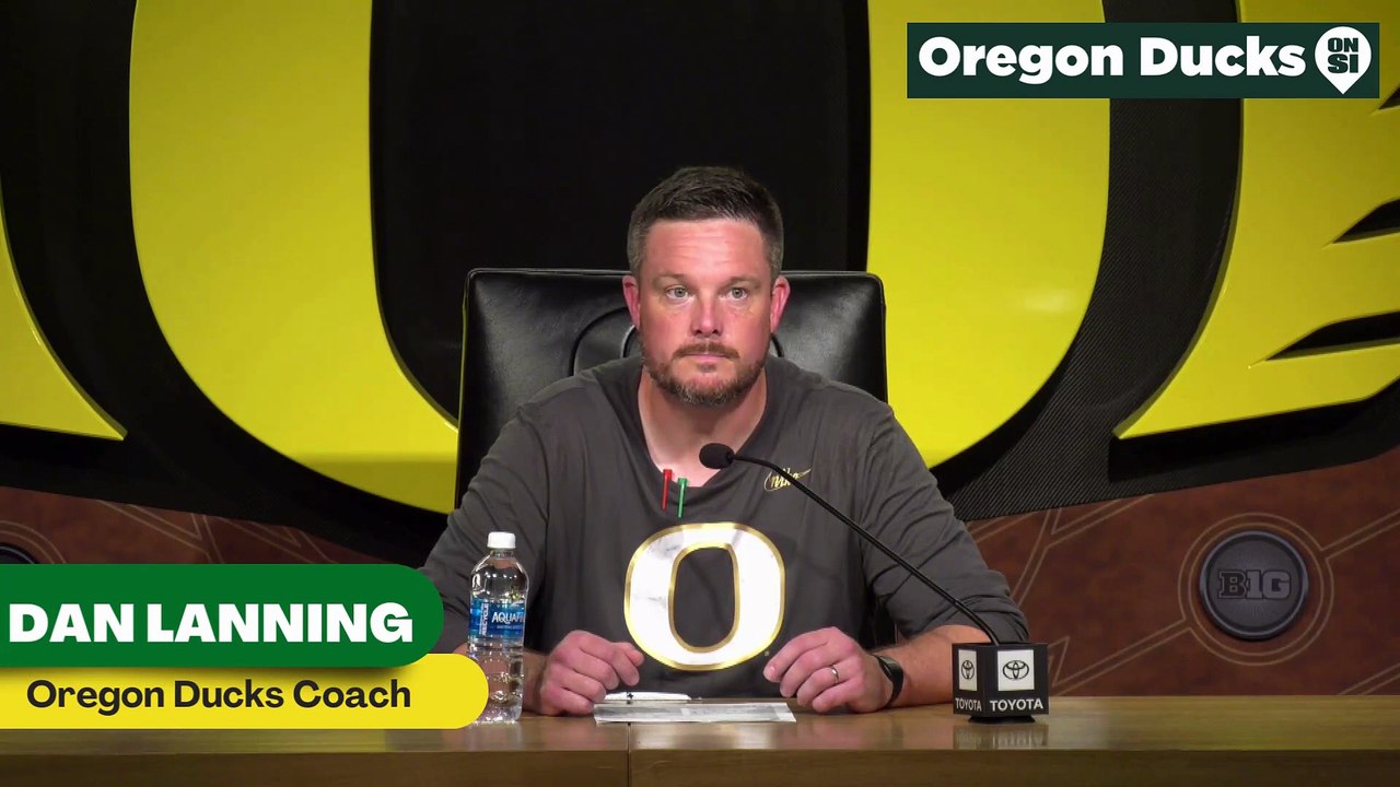 Oregon Ducks Coach Dan Lanning discusses the importance of the Ducks rivalry against the Oregon state Beavers