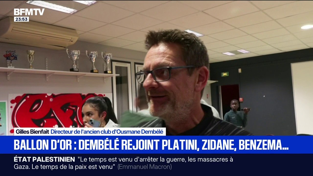 Ousmane Dembélé Ballon d'Or: Gilles Bienfait, directeur de l'ancien club de l'attaquant du PSG, se dit "très fier et très content"