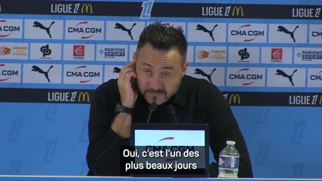 Marseille - De Zerbi : “L’un des plus beaux jours depuis que je suis ici”