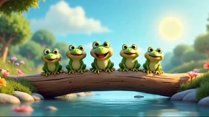 Five little frogs.