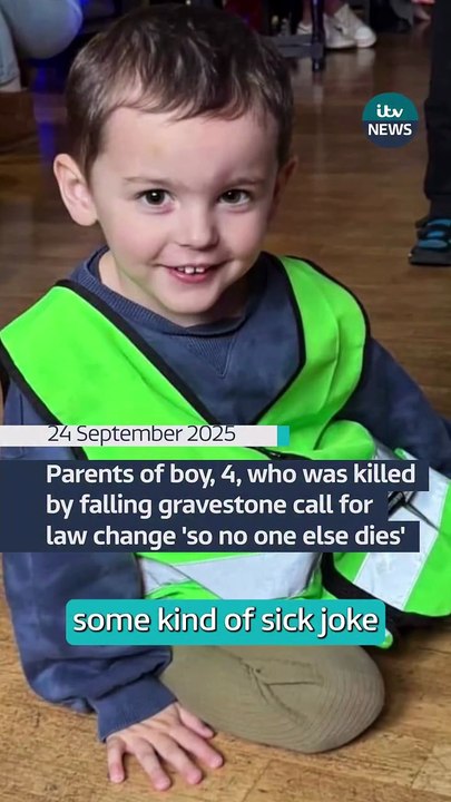 Parents of Lancashire boy, 4, killed by falling gravestone speak out