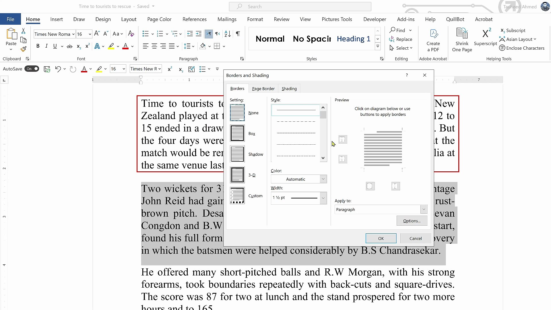 Red Outline Outlined Box Add Or Remove Borders For Text Boxes,