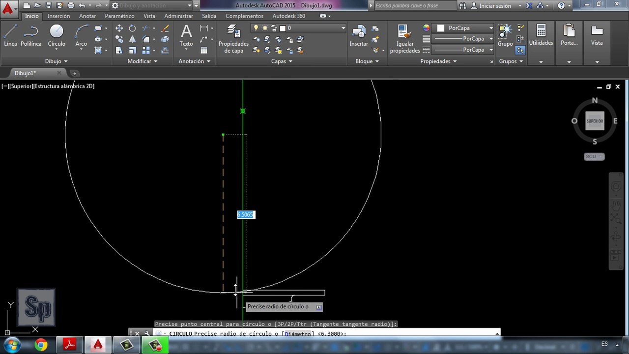 Autocad - 1/2 Ejercicio paso a paso dibujando Ancla 2D. Ejercicio 2D Autocad. Tutorial en español HD