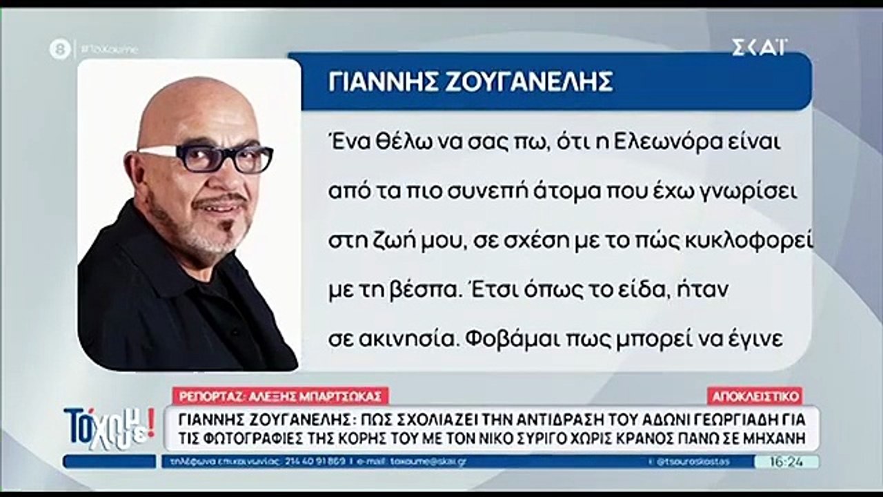 Γιάννης Ζουγανέλης: Η απάντηση για την ανάρτηση...